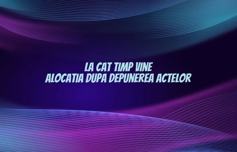 la cat timp vine alocatia dupa depunerea actelor