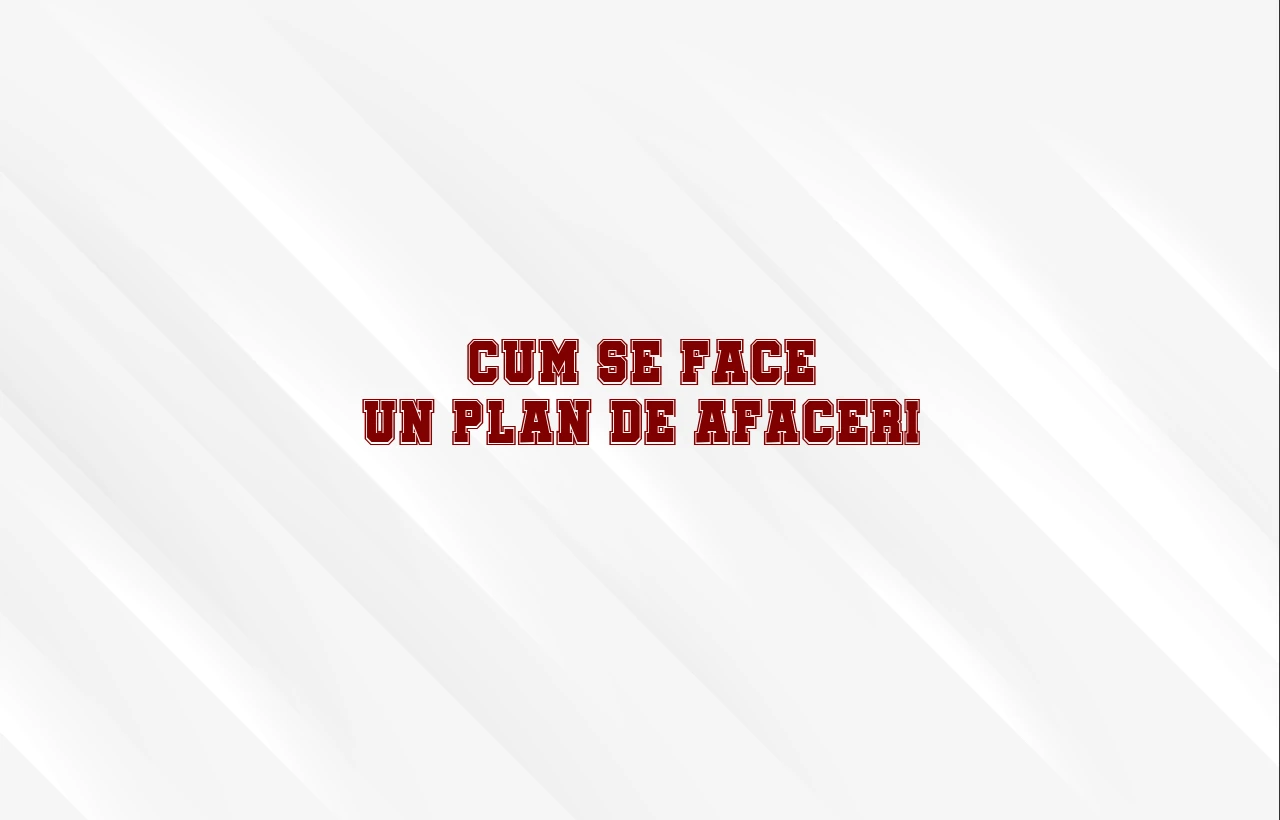cum se face un plan de afaceri
